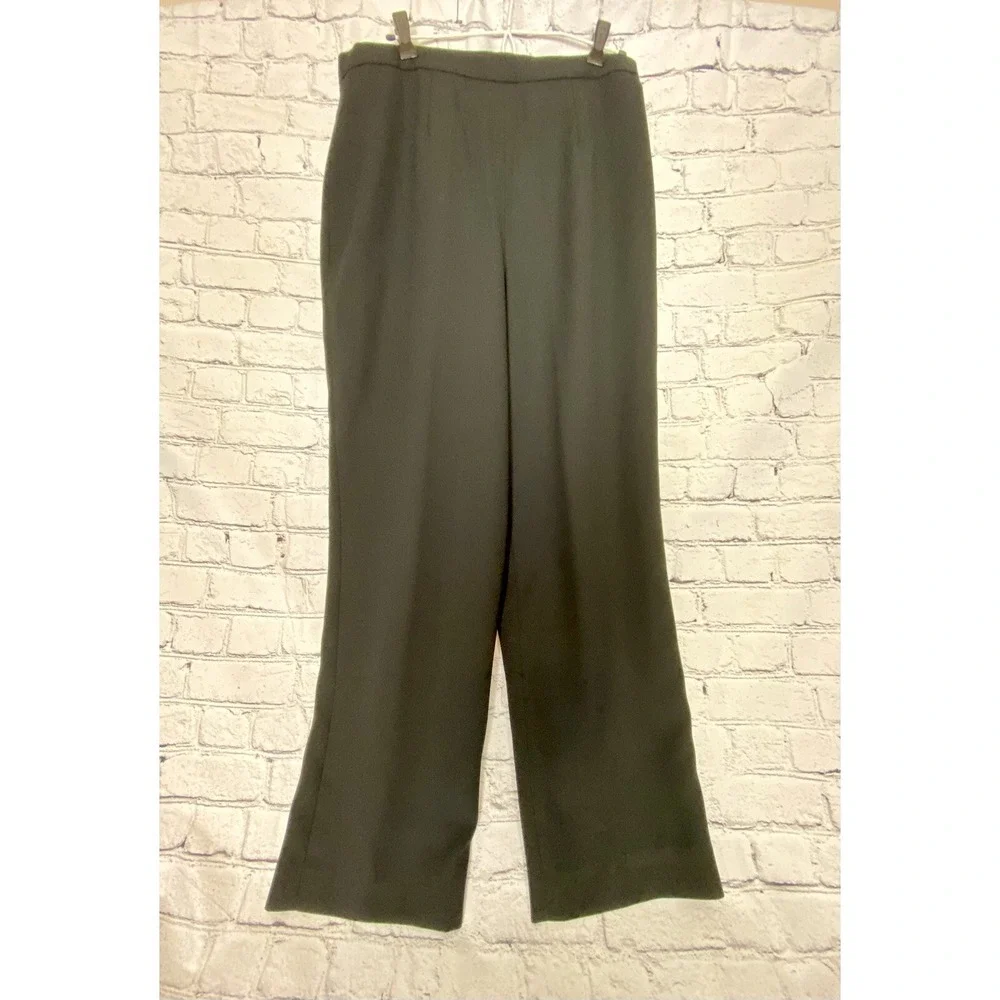 Charles Glueck Focus‎ 2000 Women's Black Pleated Lined Dress Pants Size 14